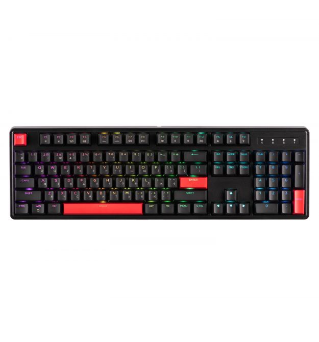 Lemokey Клавиатура механическая X3 104Key, Keychron Brown, USB-A, QMK/VIA, Hot-Swap, EN/UKR, RGB, черный