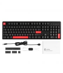 Lemokey Клавиатура механическая X3 104Key, Keychron Brown, USB-A, QMK/VIA, Hot-Swap, EN/UKR, RGB, черный