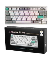 Lemokey Клавиатура механическая P1 Pro 84Key, Keychron Super Banana, WL/BT/USB-A, QMK/VIA, Hot-Swap, EN/UK