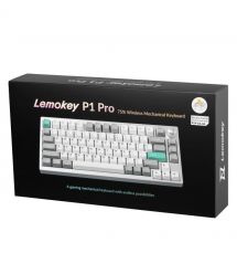 Lemokey Клавиатура механическая P1 Pro 84Key, Keychron Super Banana, WL/BT/USB-A, QMK/VIA, Hot-Swap, EN/UK