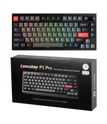 Lemokey Клавиатура механическая P1 Pro 84Key, Keychron Super Banana, WL/BT/USB-A, QMK/VIA, Hot-Swap, EN/UK