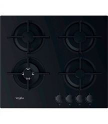 Whirlpool Варочная поверхность газ на стекле, 60см, чугун, конфорка с двойным рядом пламени, черный