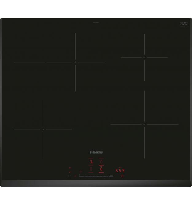 Siemens Варочная поверхность индукционная, 60см, расширенная зона, черный