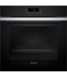Siemens Духовой шкаф электрический, 71л, A+, дисплей, конвекция, пиролиз, телескопические направляющие, нержавеющая сталь