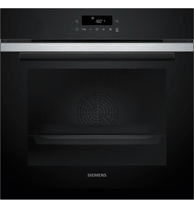 Siemens Духовой шкаф электрический, 71л, A+, дисплей, конвекция, пиролиз, телескопические направляющие, нержавеющая сталь