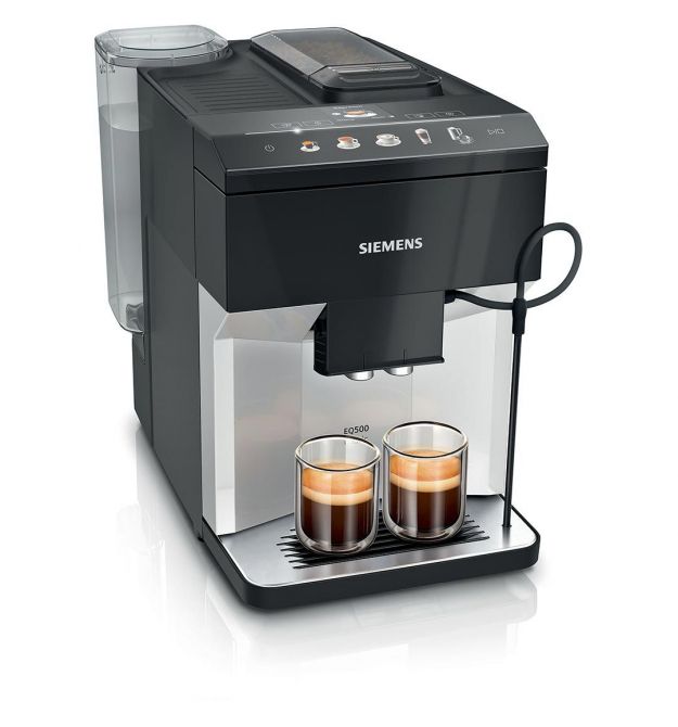 Siemens Кофемашина 1.9л, зерно, ручной капучинатор, авторецептов - 6, черный