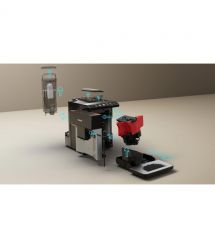 Siemens Кофемашина 1.9л, зерно, ручной капучинатор, авторецептов - 6, черный