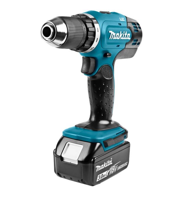 Makita Шуруповерт-дрель аккумуляторная DDF453RFE 18B 2х3А·час 42Нм 0-400·0-1300 об/мин кейс 1.8кг