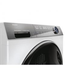 Haier Стиральная машина фронтальная, 12кг, 1400, A+++, 60см, дисплей, пар, инвертор, люк черный, прямой привод, белый