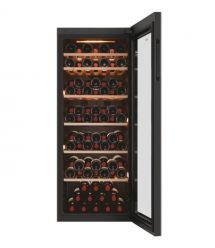 Haier Холодильник для вина, 127x49.7х58, холод.отд.-198л, зон - 1, бут-84, ST, дисплей, черный
