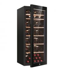 Haier Холодильник для вина, 127x49.7х58, холод.отд.-198л, зон - 1, бут-84, ST, дисплей, черный