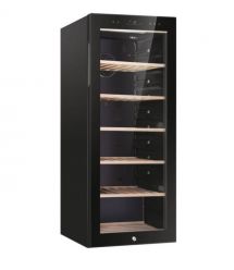 Haier Холодильник для вина, 127x49.7х58, холод.отд.-198л, зон - 1, бут-84, ST, дисплей, черный