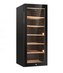 Haier Холодильник для вина, 127x49.7х58, холод.отд.-198л, зон - 1, бут-84, ST, дисплей, черный