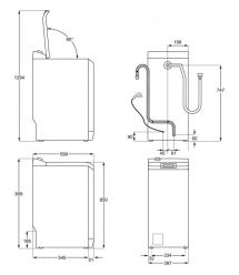 Electrolux Стиральная машина вертикальная, 6кг, 1300, A+++, 60см, дисплей, пар, инвертор, белый