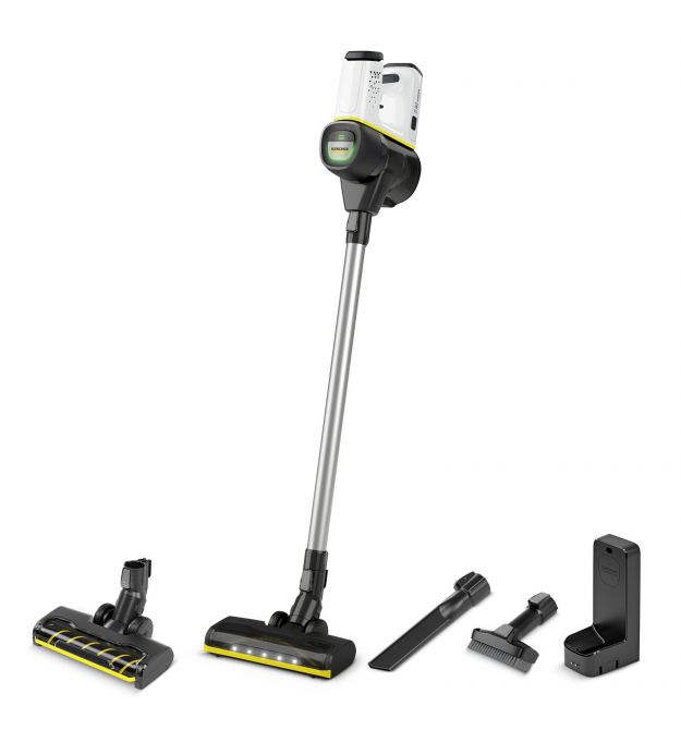 Karcher Пылесос беспроводный VC 6, 250Вт, конт пыль -0.8л, автон. раб. до 50мин, вес-2.6кг, HEPA 12, белый