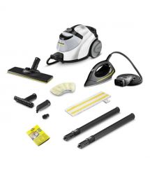 Karcher Пароочиститель SC 5 EasyFix Iron, 2250Вт, 1500мл, 4.2Бар, утюг+ швабра, белый