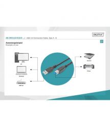 Digitus Кабель USB 3.0 (AM/BM) 1.8м, черный