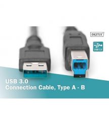 Digitus Кабель USB 3.0 (AM/BM) 1.8м, черный