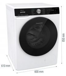 Gorenje Стиральная машина фронтальная, 10кг, 1400, A+++, 60см, дисплей, инвертор, пар, Wi-Fi, подсветка барабана, белый