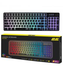 2E Gaming Клавиатура мембранная KG390 100key, USB-A/WL/BT, EN/UA, RGB, черный
