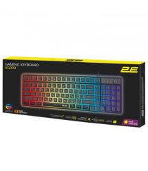 2E Gaming Клавиатура мембранная KG390 100key, USB-A/WL/BT, EN/UA, RGB, черный
