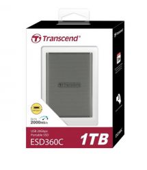 Transcend Портативный SSD 1TB USB 3.2 Gen 2x2 Type-C ESD360C Серый
