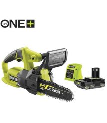 Ryobi Пила цепная аккумуляторная ONE+ RY18CS20A-125 18В акб 1х2.5А·ч ЗУ 20см 2.3кг