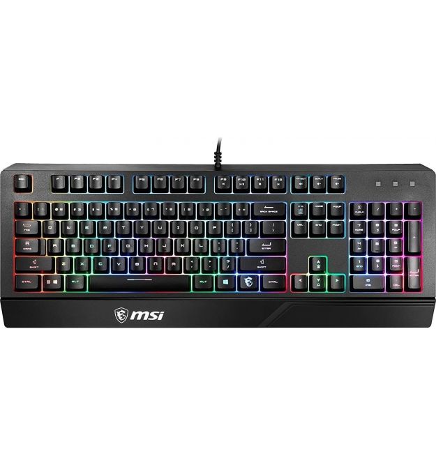 MSI Клавиатура мембранная Vigor GK20 UA 104key, USB-A, EN/UKR/RU, ColorLED, черный