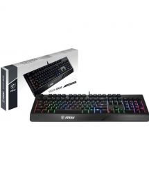 MSI Клавиатура мембранная Vigor GK20 UA 104key, USB-A, EN/UKR/RU, ColorLED, черный
