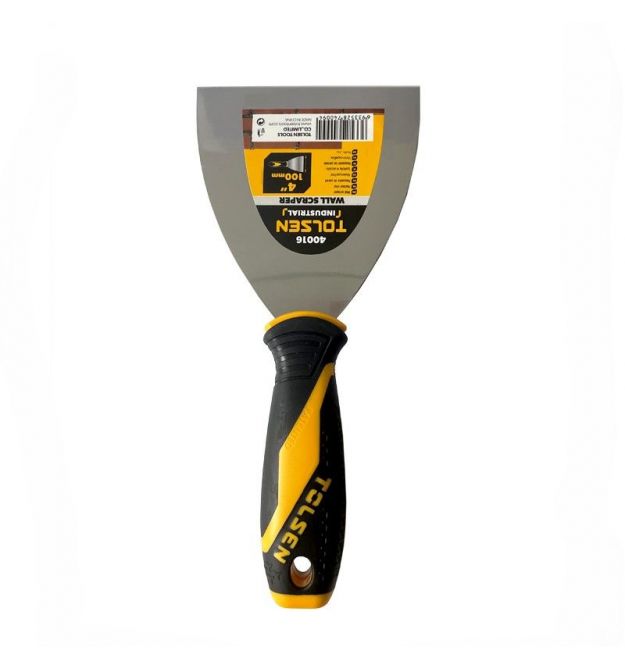 Tolsen Шпатель, 1.1мм, ширина 100мм, сталь, двухкомпонентная рукоятка