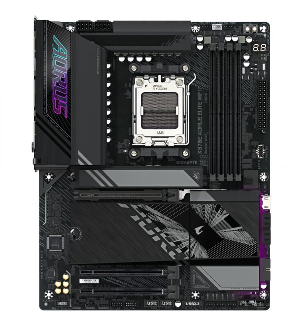 Gigabyte Материнская плата X870E A ELITE WIFI7 sAM5 X870 4xDDR5 M.2 HDMI Typc-C ATX