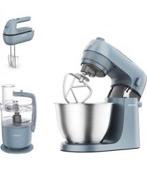 Kenwood Комплект кух.,машина+измельчитель+миксер Go, 800Вт, чаша-металл, корпус-металл, насадок-3, синий