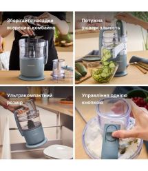Kenwood Комплект кух.,машина+измельчитель+миксер Go, 800Вт, чаша-металл, корпус-металл, насадок-3, синий