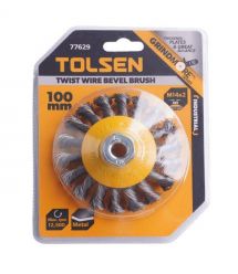 Tolsen Щетка дисковая, рифленая проволока 0.5мм, 100мм, резьба M14