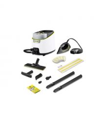 Karcher Пароочиститель SC 4 Deluxe Iron, 2200Вт, 1300мл, 4Бар, утюг, швабра, белый