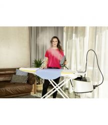Karcher Пароочиститель SC 4 Deluxe Iron, 2200Вт, 1300мл, 4Бар, утюг, швабра, белый