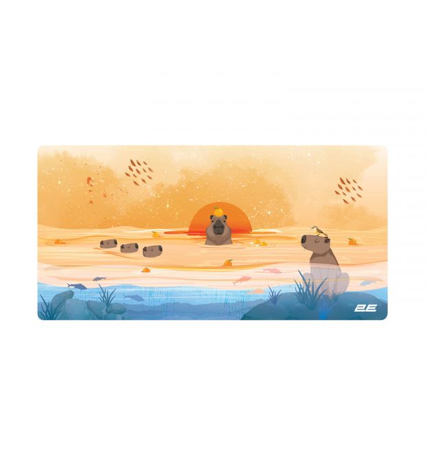 2E Коврик для мыши CAPYBARRA, L(800x400x2мм), жёлтый