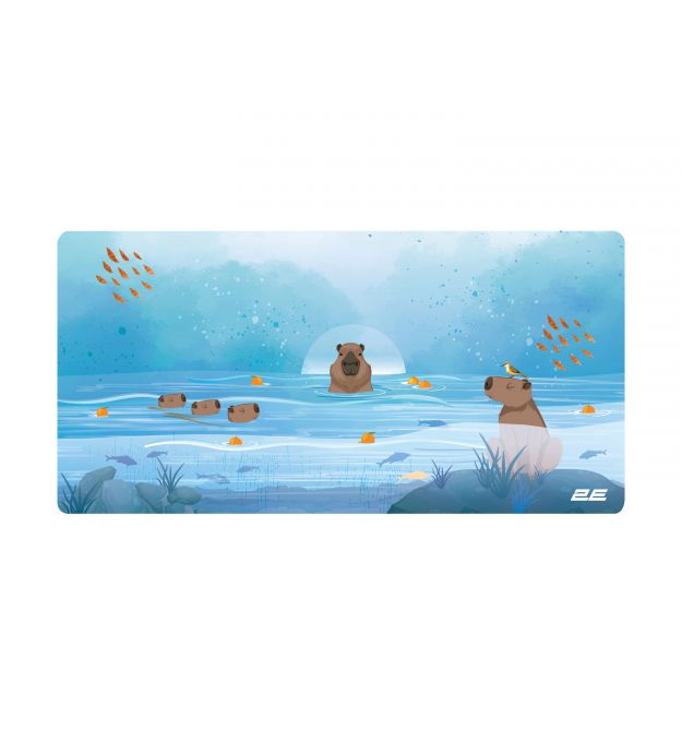 2E Коврик для мыши CAPYBARRA, L(800x400x2мм), синий