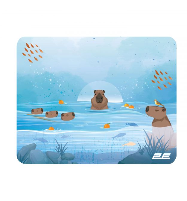 2E Коврик для мыши CAPYBARRA, S(250x200x2мм), синий