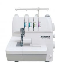 Minerva Оверлок SmartLock 350, 91Вт, 13 оп., (4, 3, 2-х ниточные швы), белый