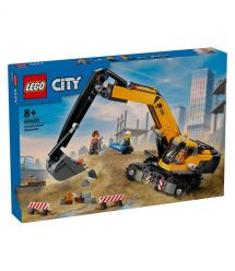 LEGO Конструктор City Жолтый строительный экскаватор