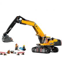 LEGO Конструктор City Жолтый строительный экскаватор