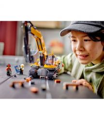LEGO Конструктор City Жолтый строительный экскаватор