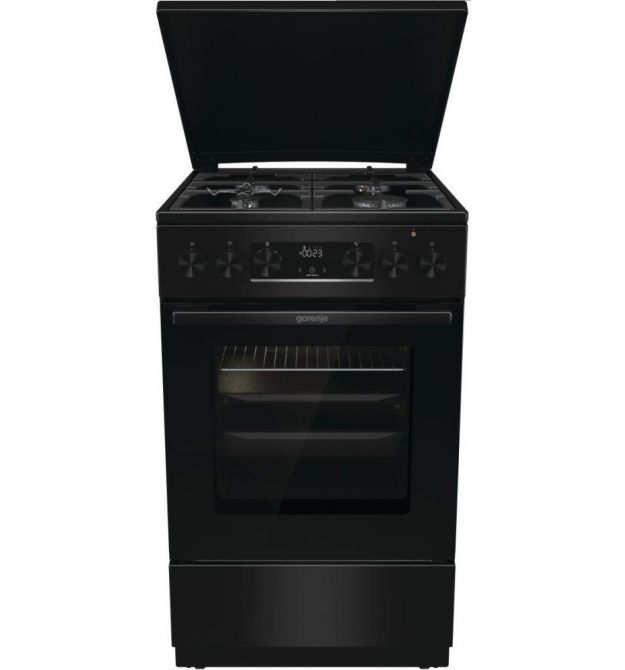 Gorenje Плита комби, 70л, 50x60см, дисплей, чугун, черный