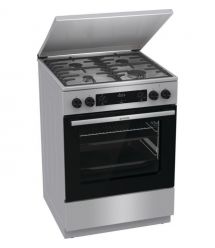 Gorenje Плита комби, 71л, 60x60см, дисплей, чугун, с крышкой, программатор IconLed,нерж