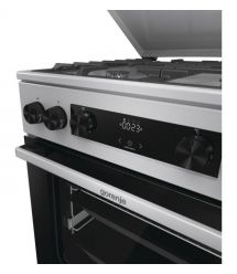Gorenje Плита комби, 71л, 60x60см, дисплей, чугун, с крышкой, программатор IconLed,нерж