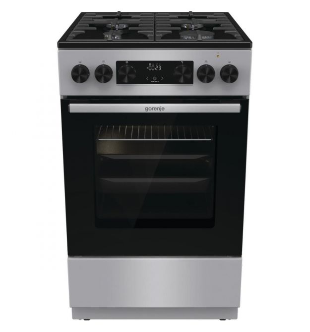 Gorenje Плита комби, 70л, 50x60см, дисплей, чугун, нерж