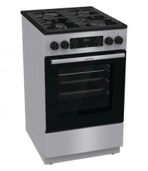 Gorenje Плита комби, 70л, 50x60см, дисплей, чугун, нерж
