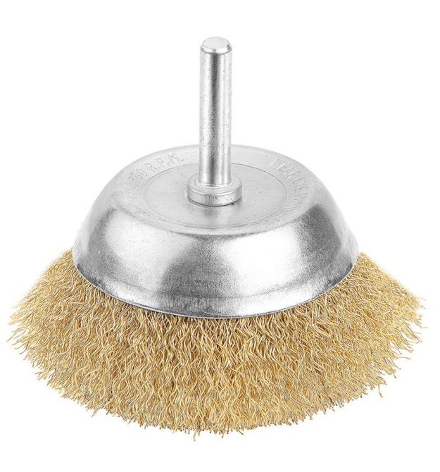 Tolsen Щетка чашечная Профи, торцевая, рифленая проволока 0.3мм, 75мм, с хвостовиком 6.35мм(1/4")