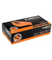 Neo Tools Перчатки рабочие/медицинские, перфорированные нитриловые, р.L, 50шт., оранжевый